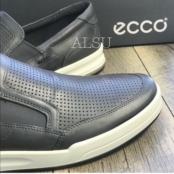 NWT ECCO Jack Perforated Slip On Titani M AUTHENTI - Picture 6 of 8